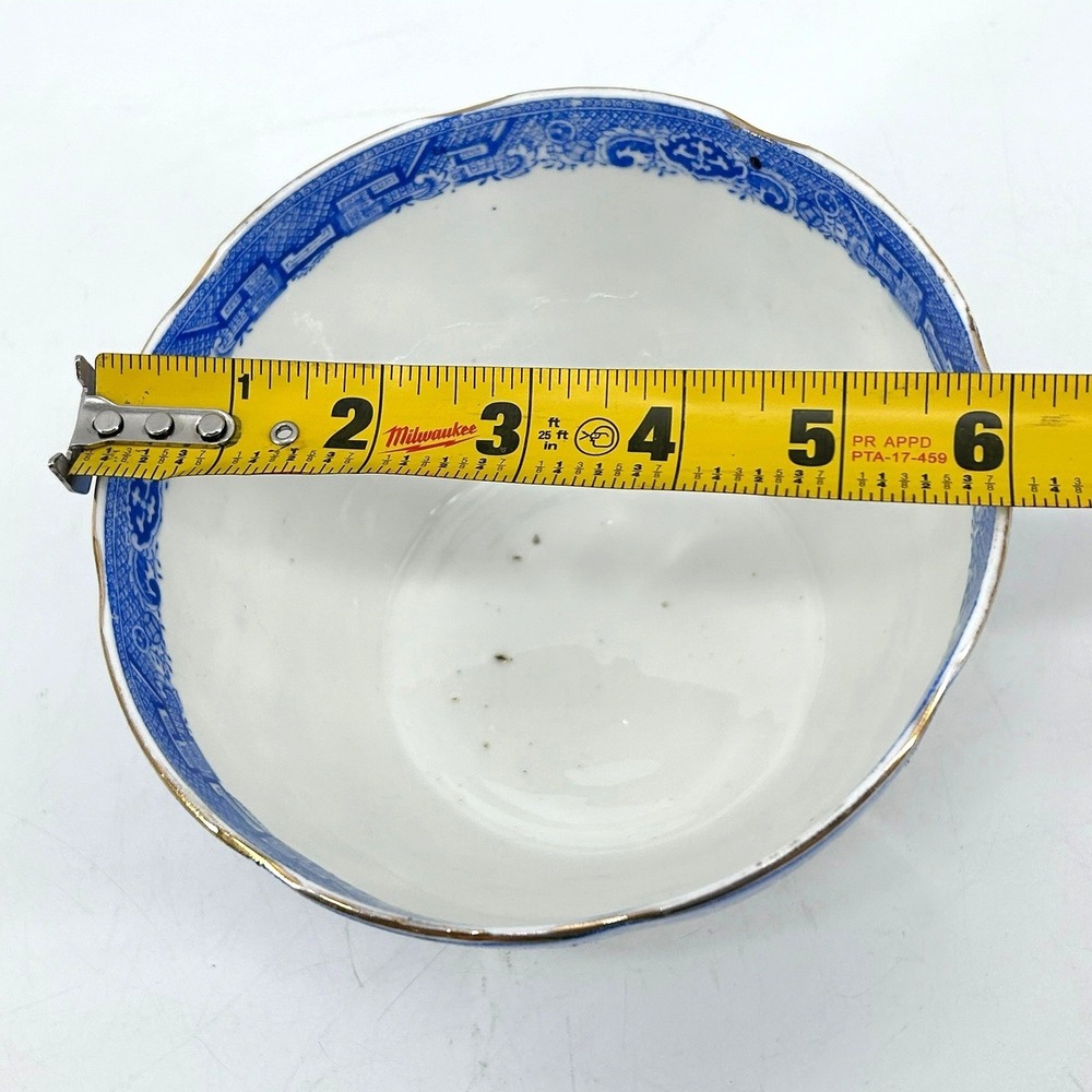 Antique Clifton China Blue Willow Waste Bowl Wildblood Heath & Sons England 1908 - Picture 10 of 11